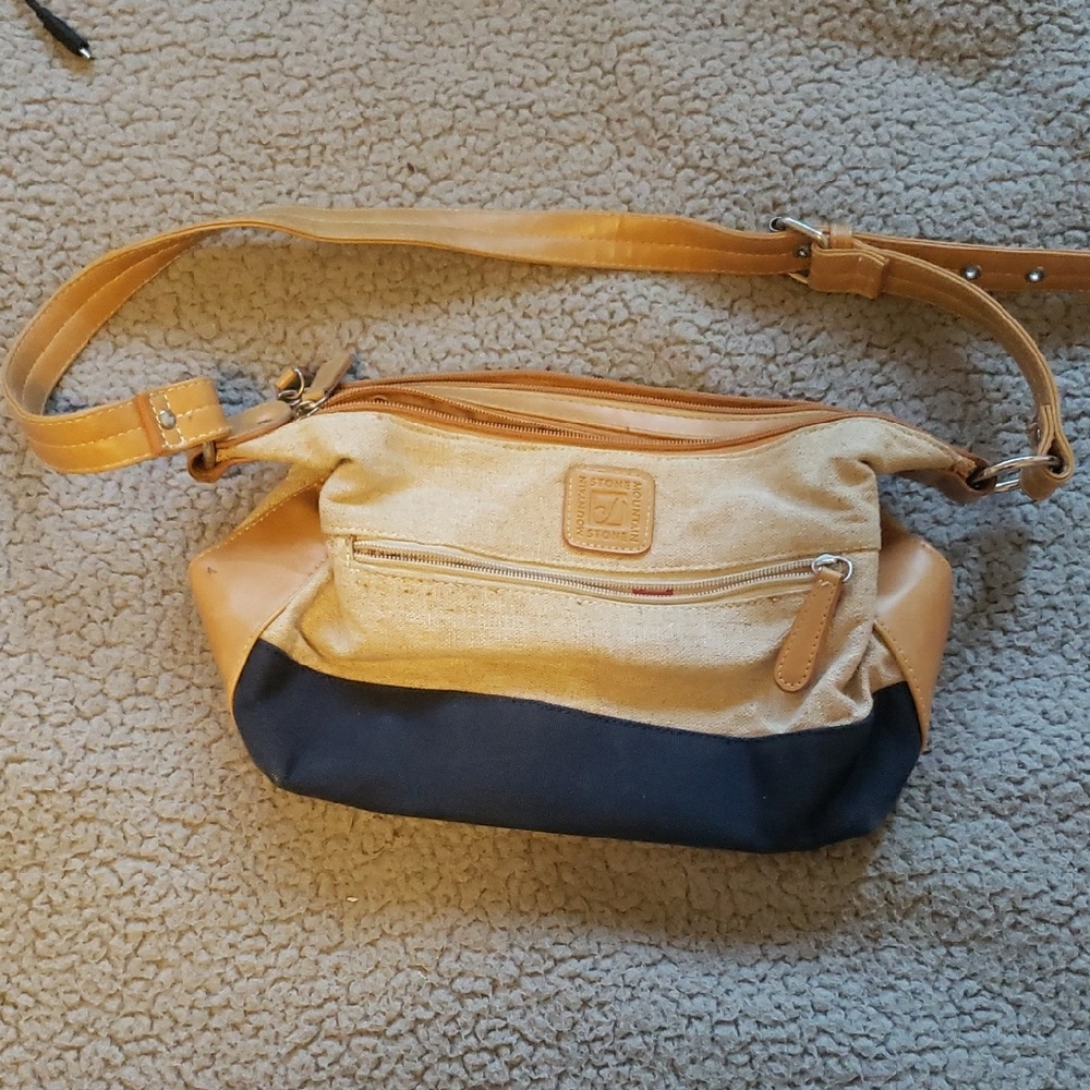 Tan and Black Women's Bag